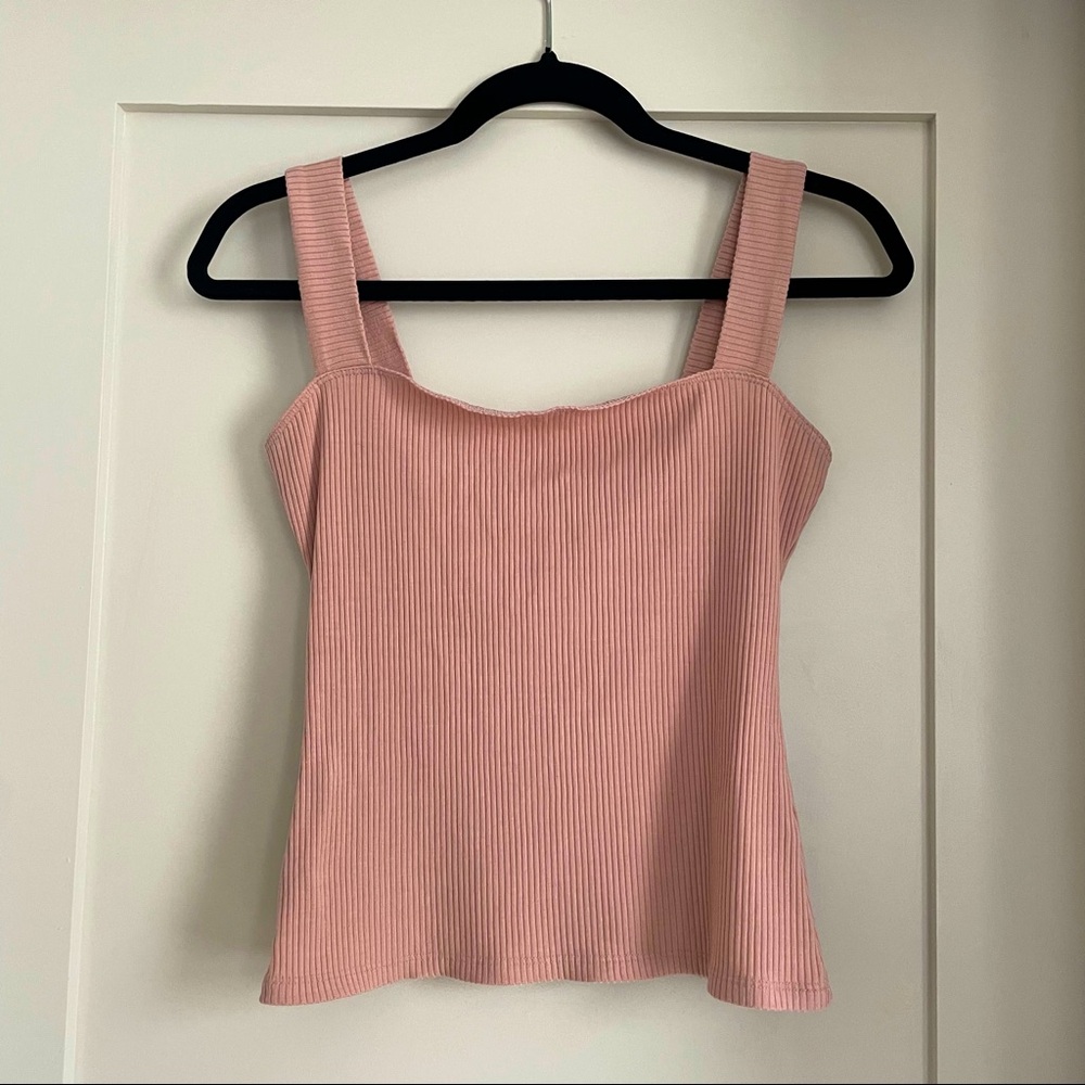 Reformation Canyon Knit Tank Serenade Pink Medium NWOT